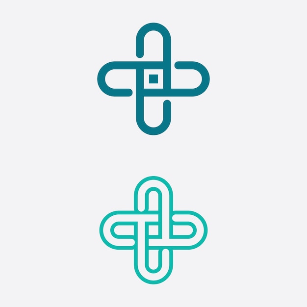 Hospital logo and health care icon symbols template icons app