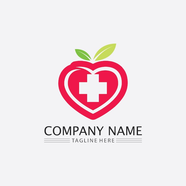 Hospital logo and health care icon symbols template icons app