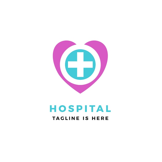 Hospital logo vector icon illustration