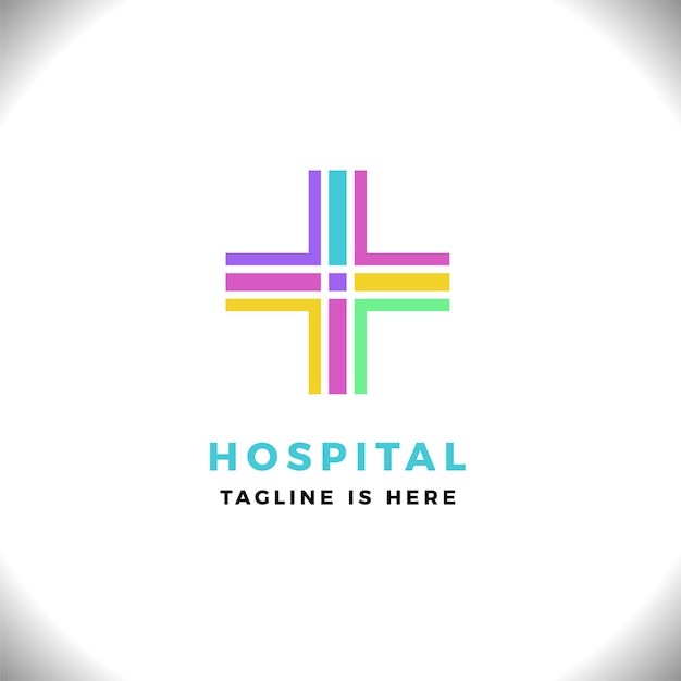 Hospital logo vector icon illustration