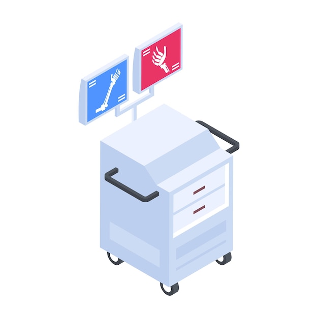 Hospital Machinery Isometric Icon