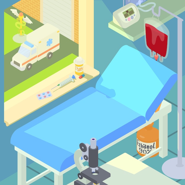 Vector hospital medical chamber concept