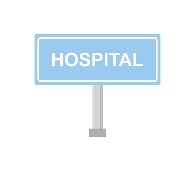 Vector hospital sign