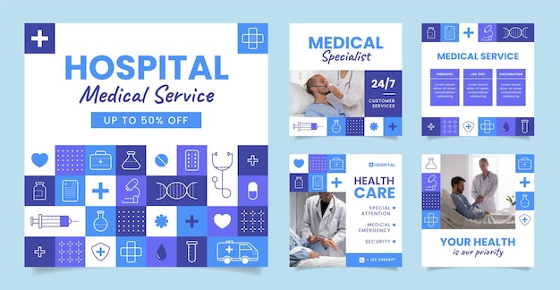 Vector hospital template design