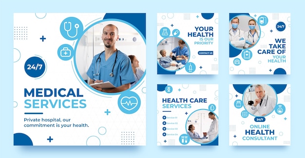 Vector hospital template design