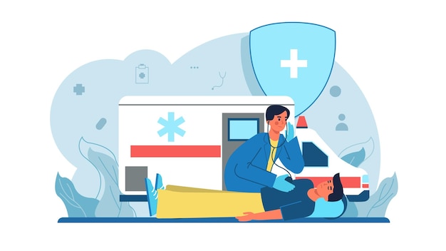 Hospital vector 2d graphic design concept illustration