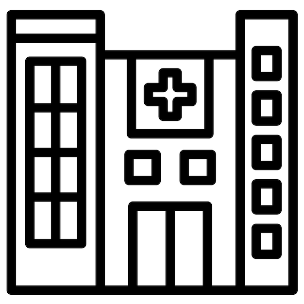 Hospital vector icon illustration of Medicine iconset