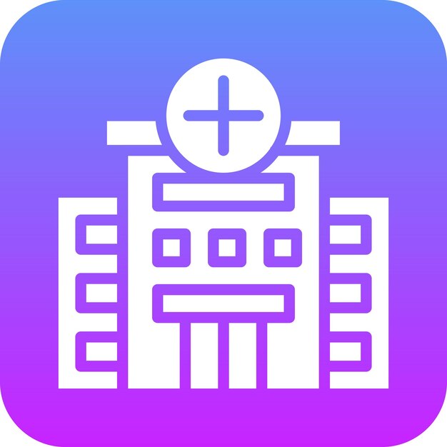 Hospital vector icon illustration of Mental Health iconset