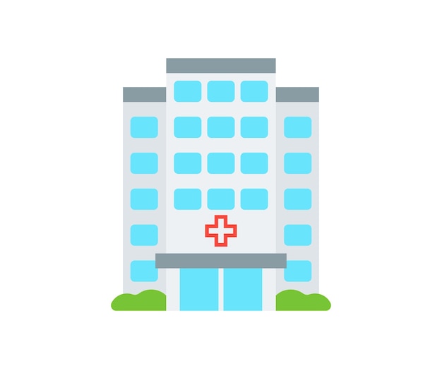 Hospital vector isolated icon Hospital building emoji illustration Hospital vector illustration