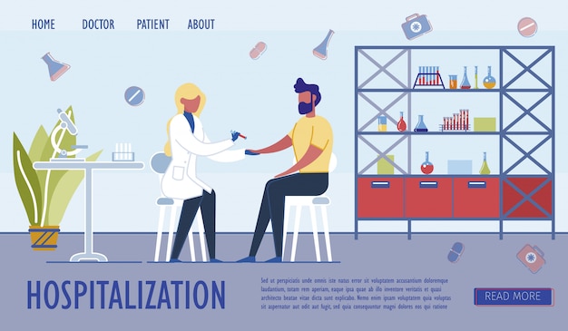 Vector hospitalization and inpatient medical health care.