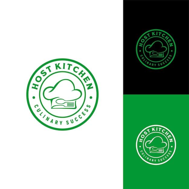 Vector host kitchen logo inspiration culinary cook