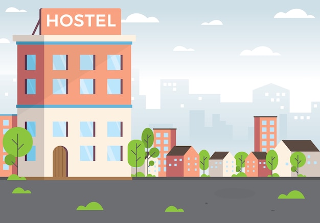 Hostel illustratie