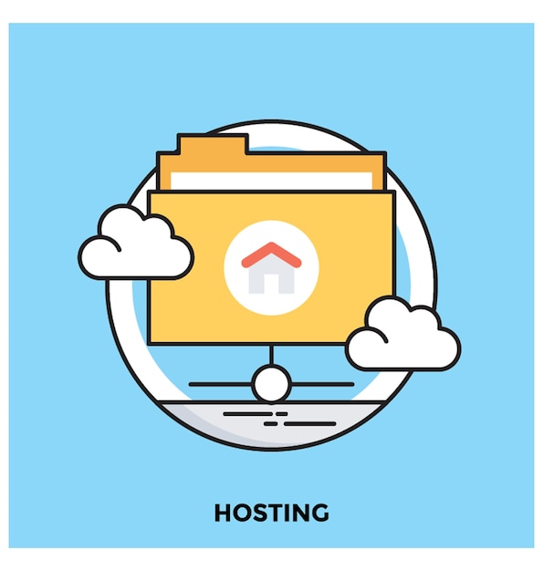 Hosting Flat vector Icon