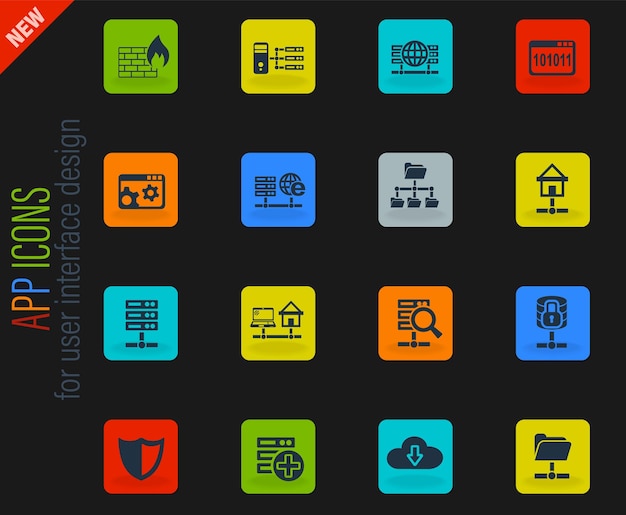 Hosting provider icon set