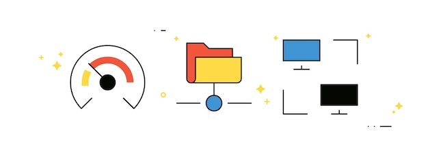 hosting web graphics data exchange security networking infrastructure database vector illustra