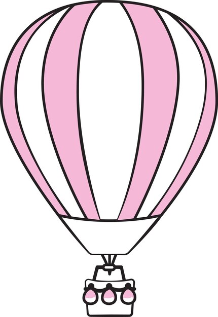 Hot air balloon doodle