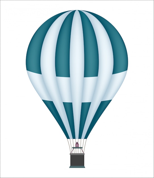 Hot air balloon isolated icon