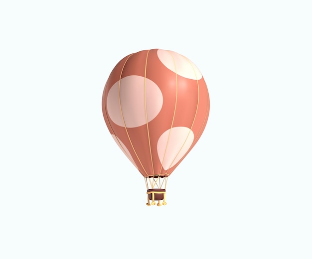 Викторная иллюстрация горячего воздушного шара 3D