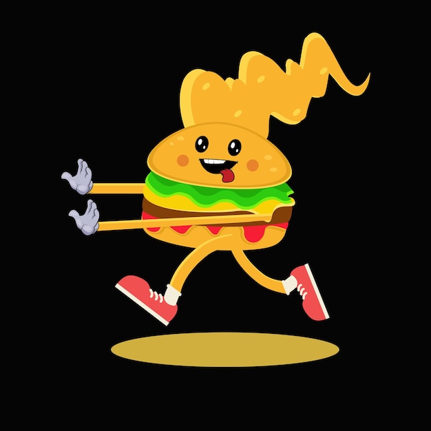 Hot burger vector