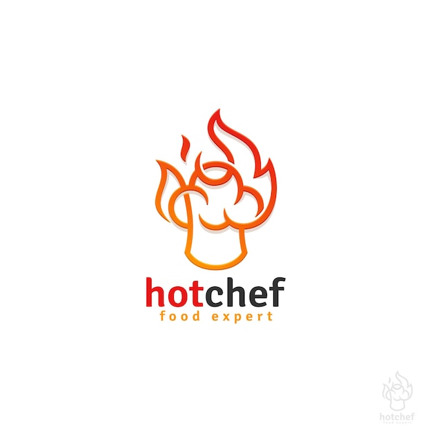 Vector hot chef logo template