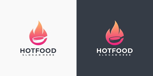 Hot chef-logo, voedsellogo, restaurantlogo