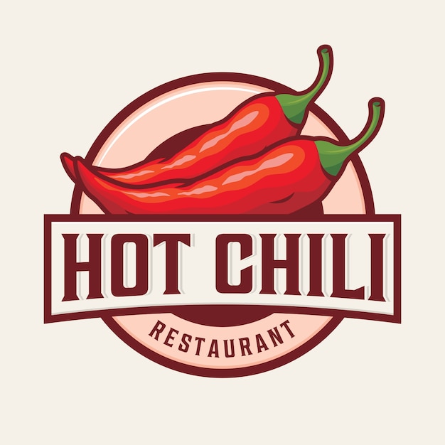 Vettore design del logo hot chili
