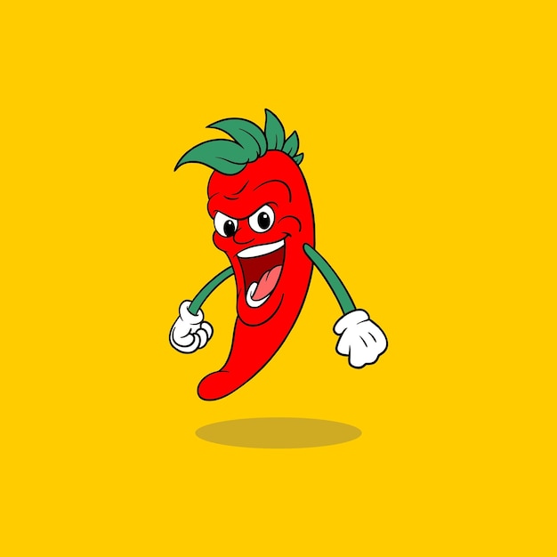 Vector hot chili mascot