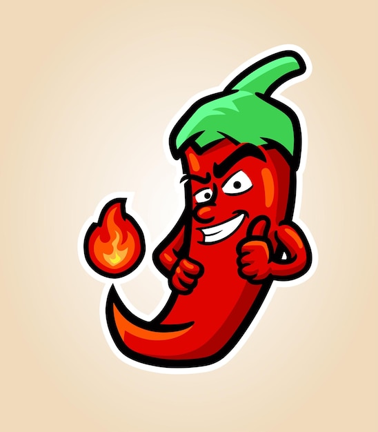 Hot Chill Pepper Mascot Illustration