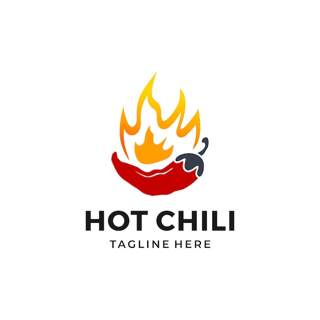 Hot chilli logo design vector illustration