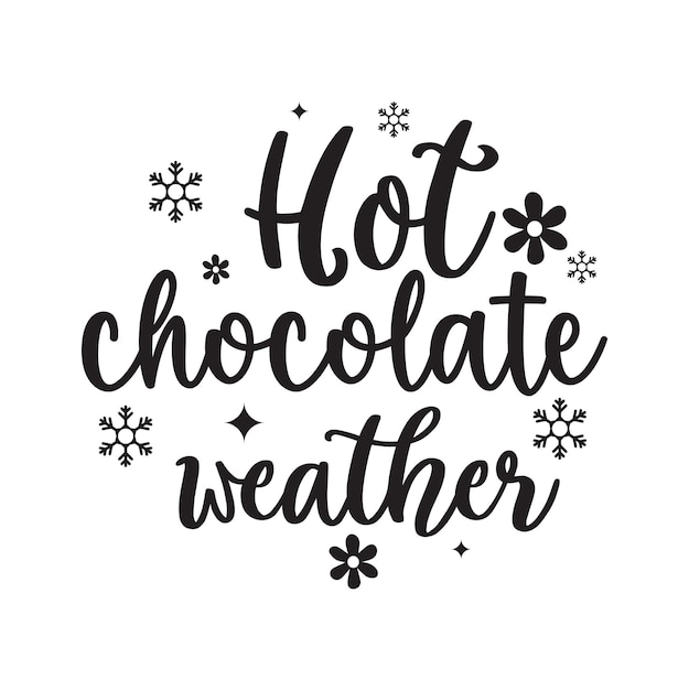 Vector hot chocolate weather