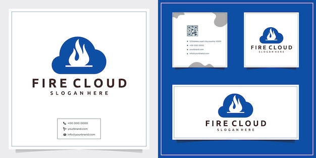 Hot cloud concept logo design