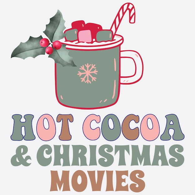 Hot cocoa christmas movies sublimatie