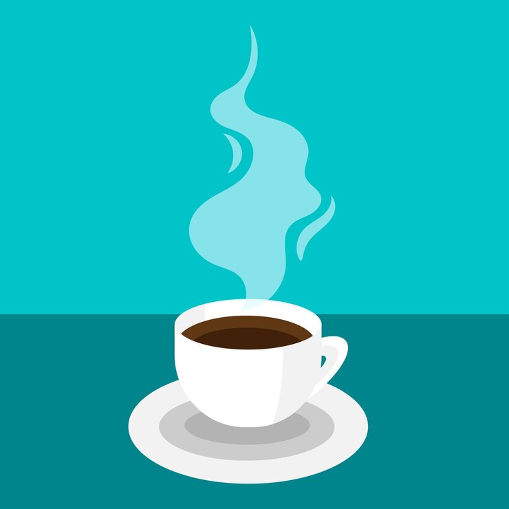 ホット コーヒー カップのアイコン ベクトル図