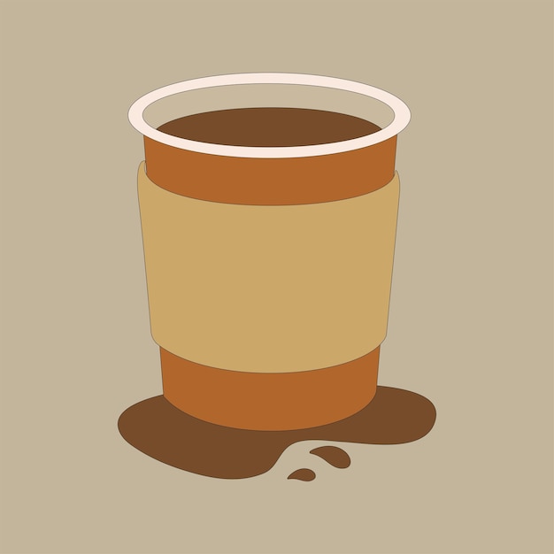 Hot Coffee cup vector illustration Decorative Design for Cafeteria Posters Banners Cards