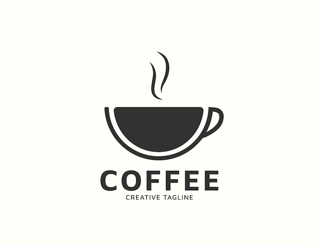 Hot coffee drink logo design