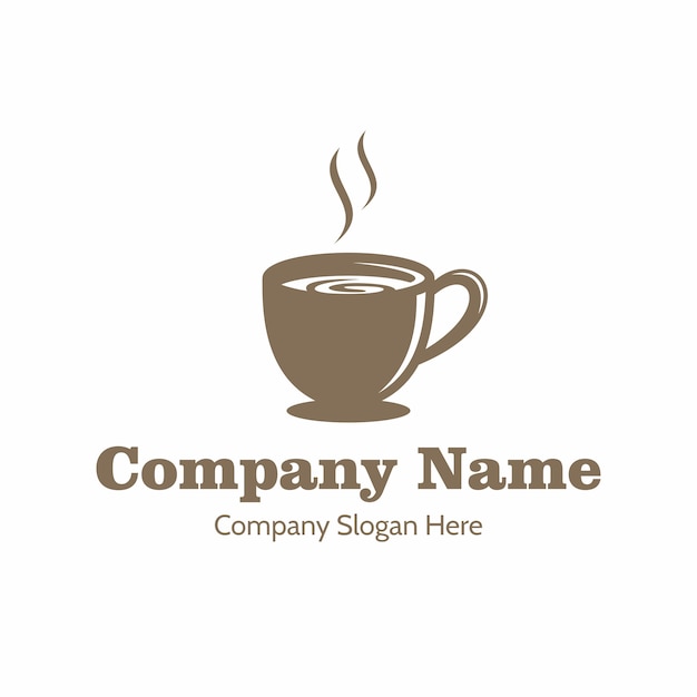 HOT COFFEE SHOP CAFE LOGO VECTOR