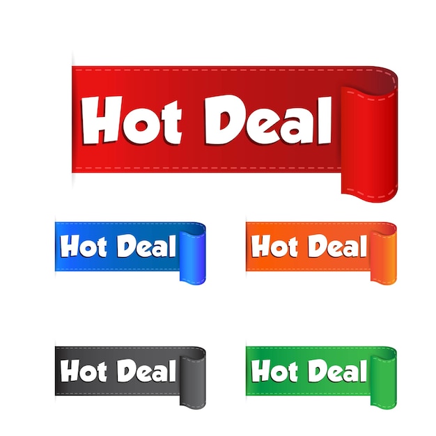 Hot deal sticker Label vector illustration on white background