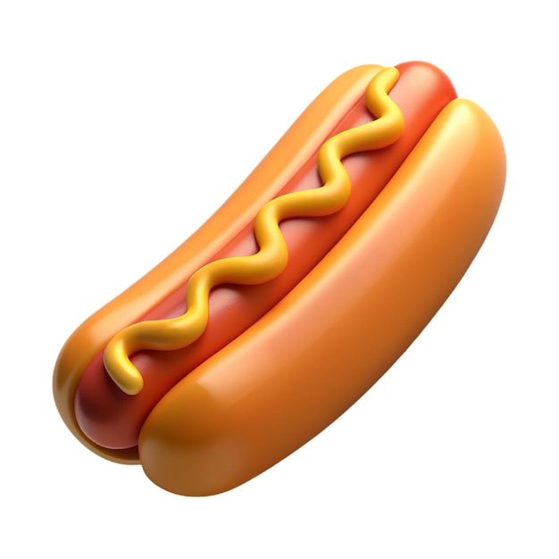 hot dog 3d ilustartion