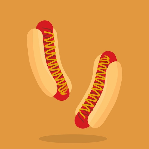 Vector hot dog design template