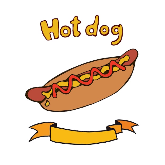 Hot dog doodle