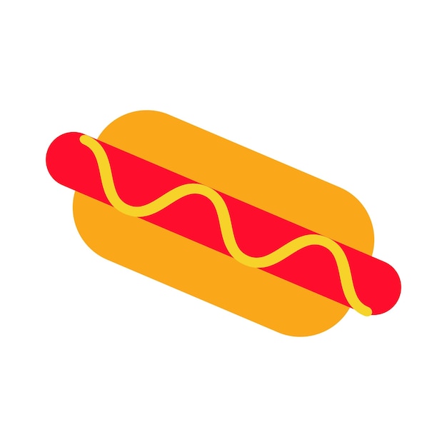 hot dog fast food icon isolated design