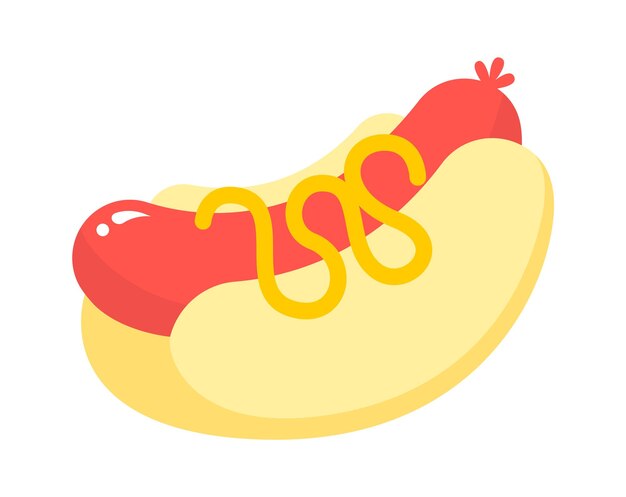 Hot Dog Fast Food icon Vector illustration