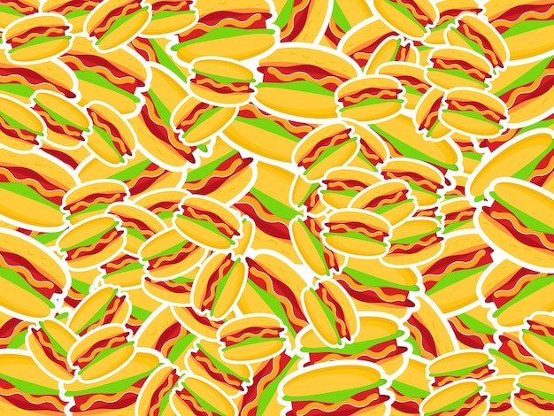 Vector hot dog food background design