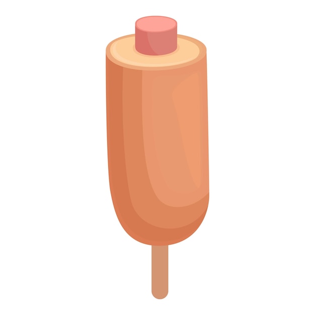 Hot dog icon cartoon vector Corn stick Corndog food