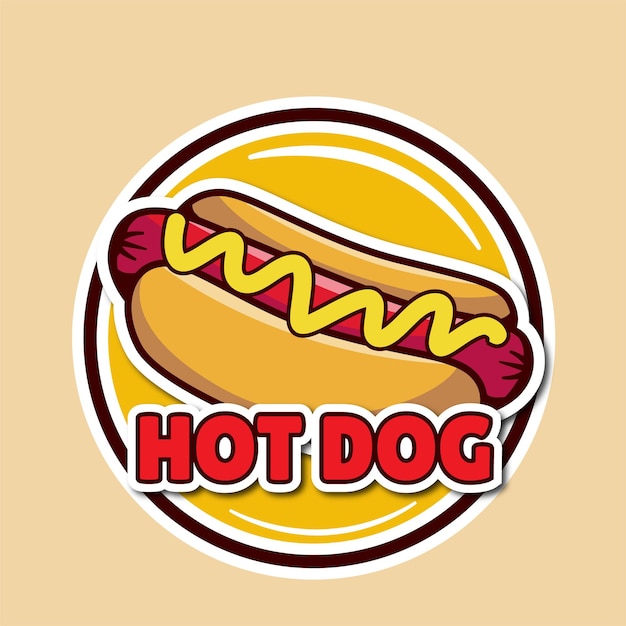 hot dog logo template illustration