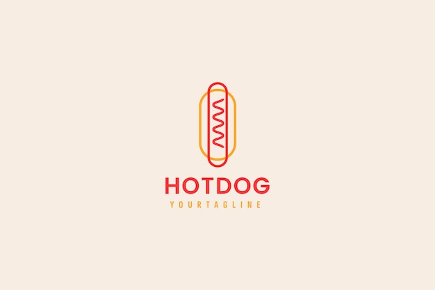 Vettore illustrazione dell'icona vettoriale del logo hot dog