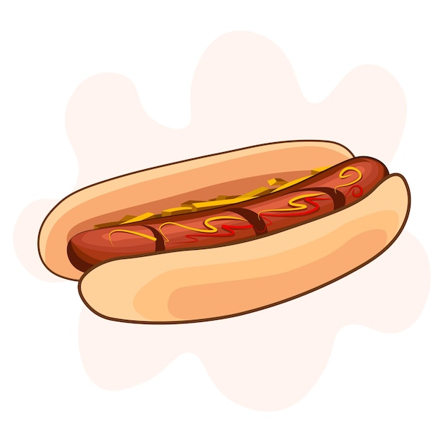 Vettore arte vettoriale hot dog