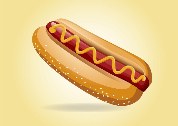 Vector hot dog vector