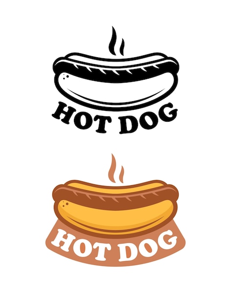 Icona dell'emblema del logo hot dogs