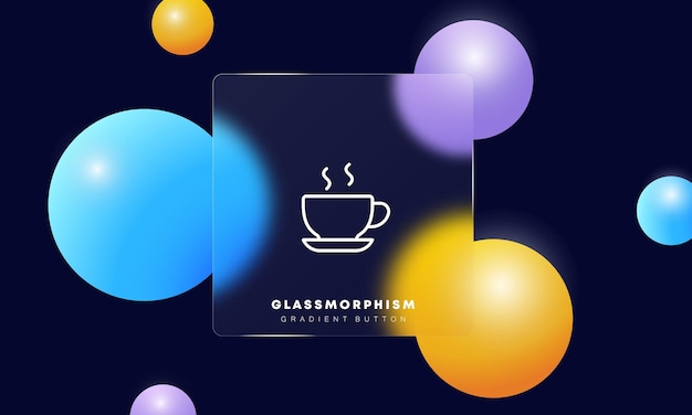 벡터 컵 라인 아이콘에 뜨거운 음료 증기 차 커피 맛있는 아침 아침 식사 휴식 카페 디저트 아로마 음료 개념 glassmorphism 스타일 비즈니스 및 광고를 위한 벡터 라인 아이콘